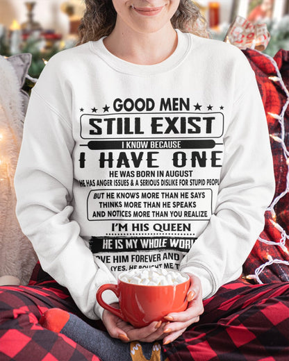 August - Good men Still Exist - gift for your girlfriend, wife from Husband - KATE08 (SKU-GM-08)