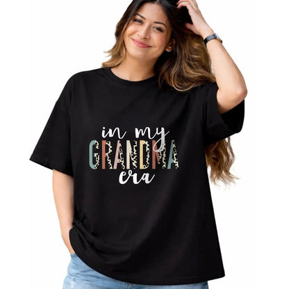 Best Grandma Shirt, Proud Grandma Unisex T-Shirt/Hoodie/Sweatshirt HLT00 - In My Grandma Era Leopard Letter Print Funny Gifts Grandma T-Shirt