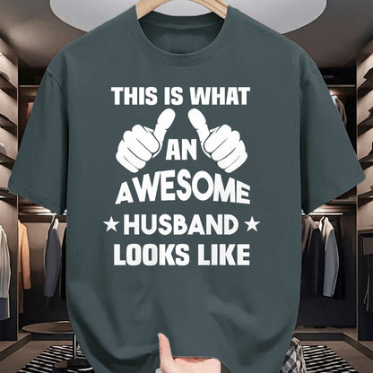 Best Wife Shirt, Wife and Husband Unisex T-Shirt/Hoodie/Sweatshirt HLT00 - This Is What An Awesome Husband Looks Like Gift T-Shirt