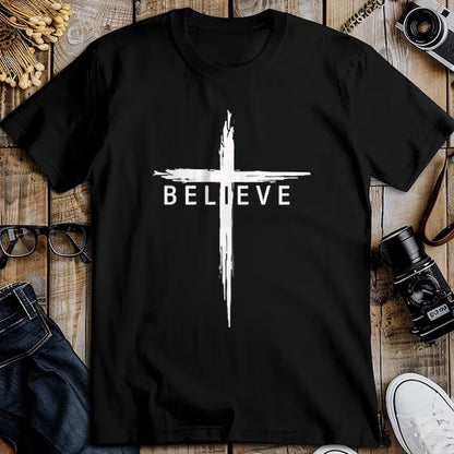 Christian Tee, Christian Faith Unisex T-Shirt/Hoodie/Sweatshirt HLT00 -  Believe Christian Cross Jesus Christ Christians Men Women T-Shirt