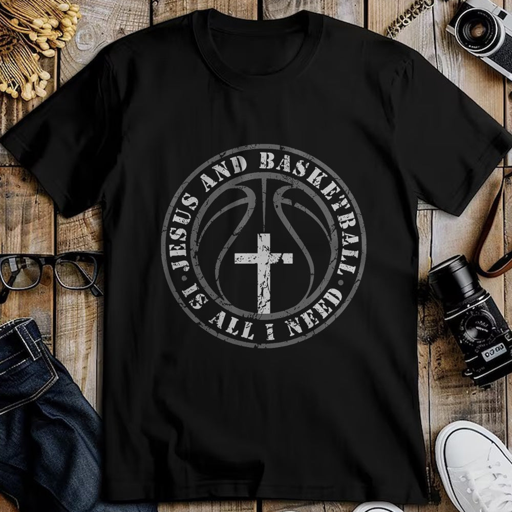 Christian Tee, Christian Faith Unisex T-Shirt/Hoodie/Sweatshirt HLT00 -  Basketball and Jesus Christian Faith Love Basketball & Jesus T-Shirt