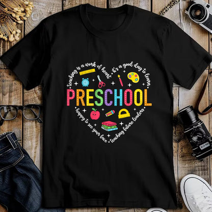 Best Teacher Shirt, Funny Teacher UnisexT-Shirt/Hoodie/Sweatshirt HLT00 - Preschool Teacher Pre-K Heart First Day of Preschool Kids T-Shirt
