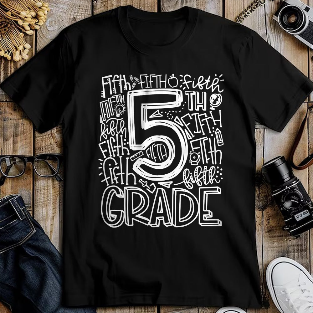 Best Teacher Shirt, Funny Teacher UnisexT-Shirt/Hoodie/Sweatshirt HLT00 - 5th Grade Teacher Shirts Typography Team Fifth Grade Back to School Tees T Shirts