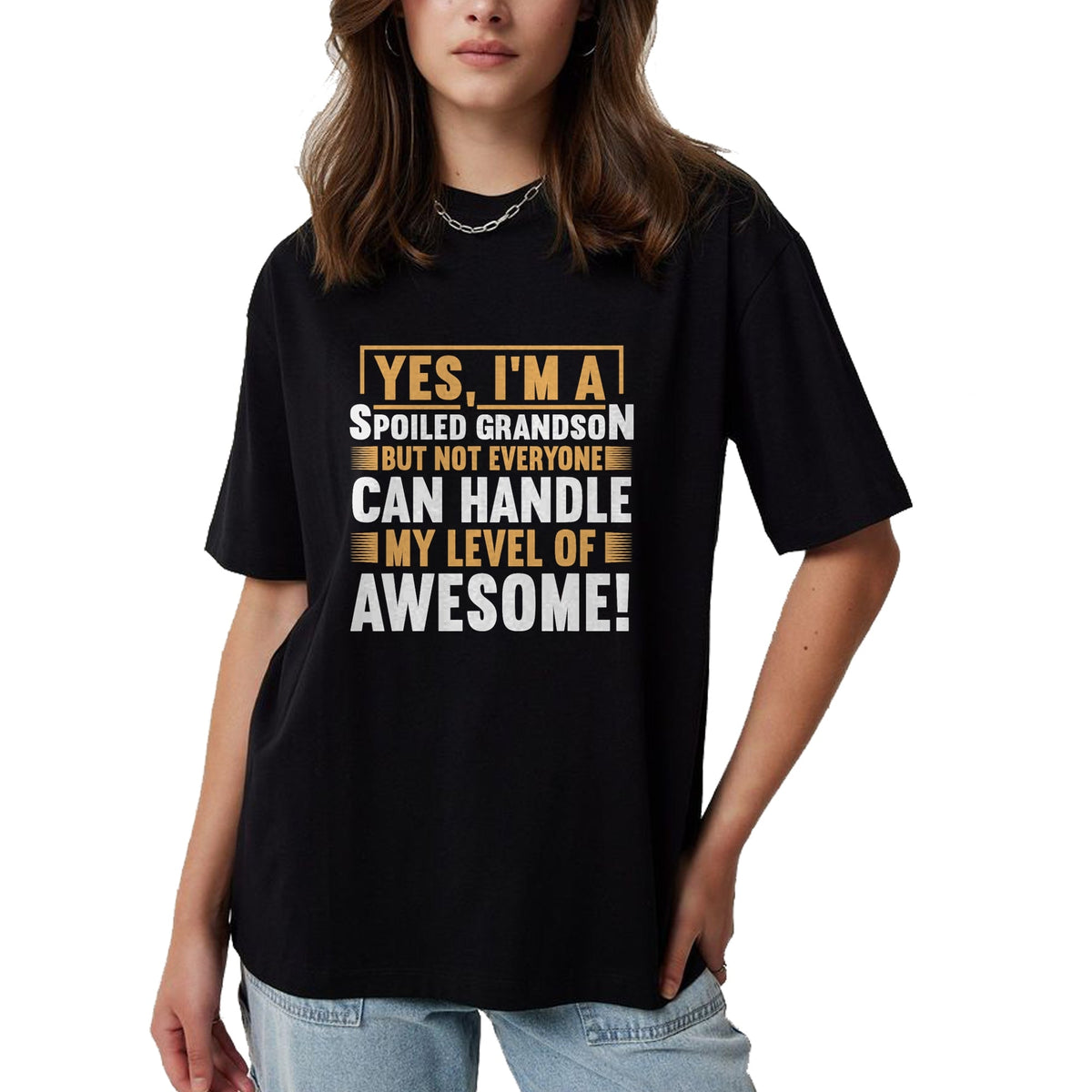 Best Grandma Shirt, Proud Grandma Unisex T-Shirt/Hoodie/Sweatshirt HLT00 - Grandparents Grandma Spoiled Grandson T-Shirt (1)