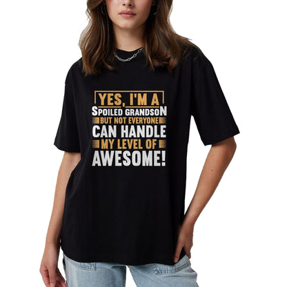 Best Grandma Shirt, Proud Grandma Unisex T-Shirt/Hoodie/Sweatshirt HLT00 - Grandparents Grandma Spoiled Grandson T-Shirt (1)