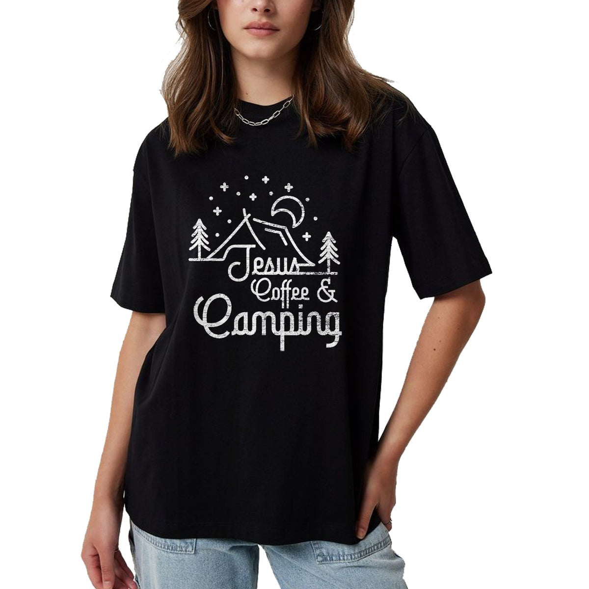 Christian Tee, Christian Faith Unisex T-Shirt/Hoodie/Sweatshirt HLT00 -  Camping Coffee Camper Camp Lover Christian Jesus T-Shirt