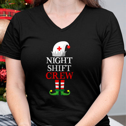 Funny Nurse Shirt, Nurse Unisex T-Shirt/Hoodie/Sweatshirt HLT00 - Elf Nursing Shirt Women, Christmas Nurse Night Shift Crew T-Shirt