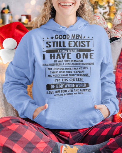 March - Good men Still Exist - gift for your girlfriend, wife from Husband - KATE03 (SKU-GM-03)