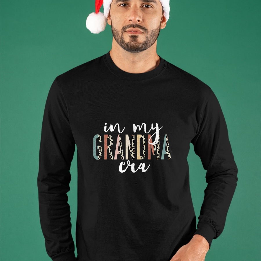 Best Grandma Shirt, Proud Grandma Unisex T-Shirt/Hoodie/Sweatshirt HLT00 - In My Grandma Era Leopard Letter Print Funny Gifts Grandma T-Shirt