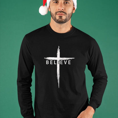 Christian Tee, Christian Faith Unisex T-Shirt/Hoodie/Sweatshirt HLT00 -  Believe Christian Cross Jesus Christ Christians Men Women T-Shirt
