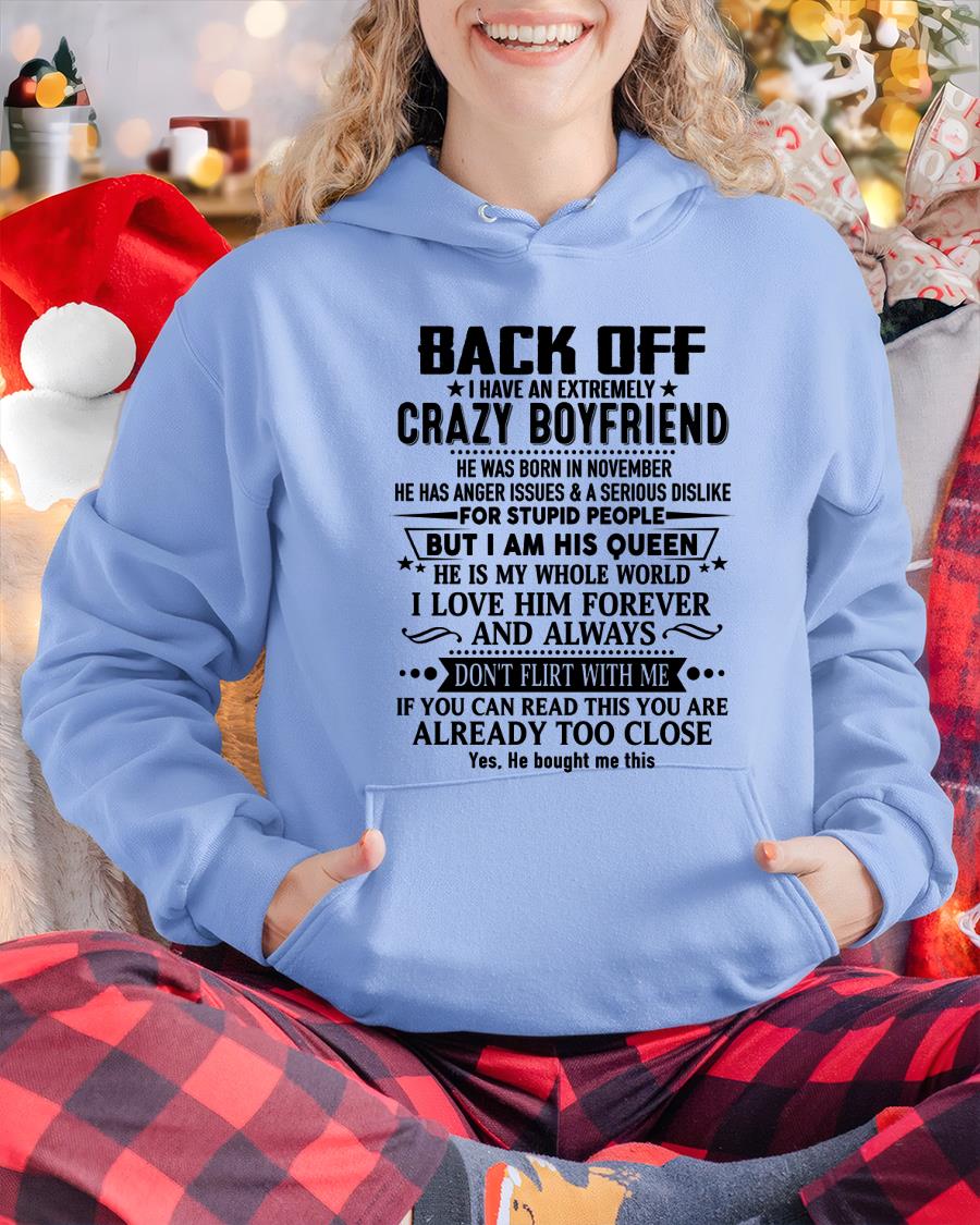 November - Back Off I Have An Extremely Crazy Boyfriend - Gift For Wife From Husband - KATE11 (SKUT-BACKOFF-11)