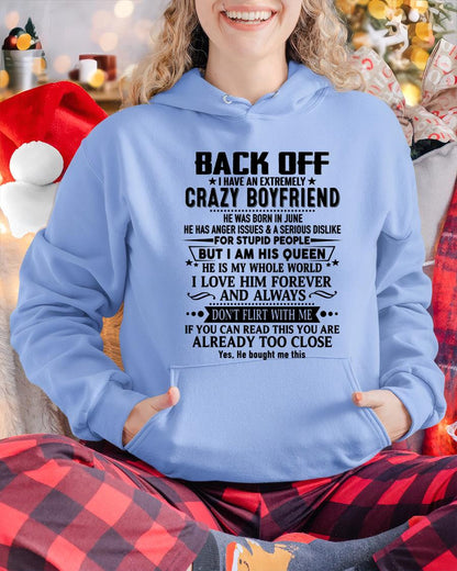 June - Back Off I Have An Extremely Crazy Boyfriend - Gift For Wife From Husband - KATE06 (SKUT-BACKOFF-06)