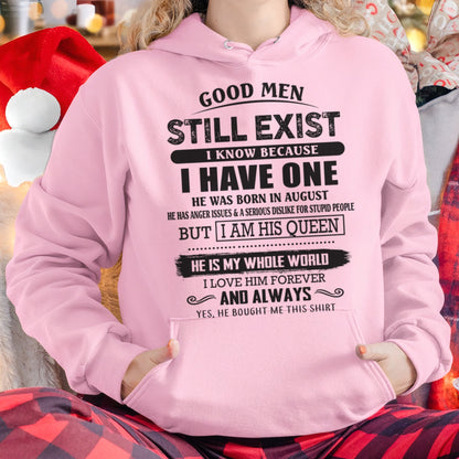 August - Good Men Still Exist - Perfect Gift For Your Girlfriend, Wife From Husband / Man - KATE08 (SKU07-166-08)