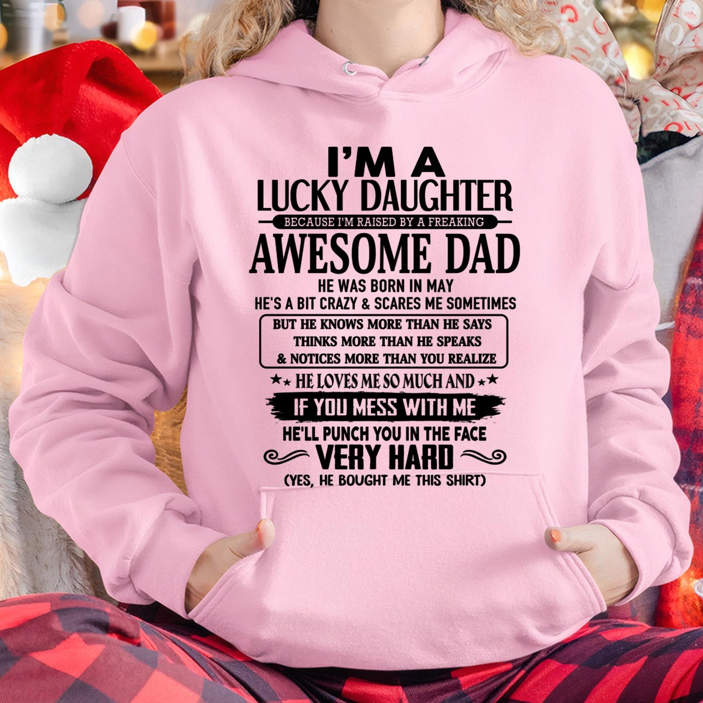 May - I'm Lucky Daughter - Gift for Daughter from Dad - KATE05 (SKU-TLUCKYDD-05)