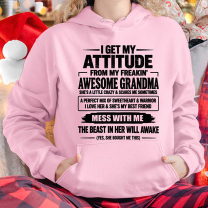 I GET MY ATTITUDE FROM MY FREAKIN’ AWESOME GRANDMA - GIFT FROM GRANDMA -NIKI00 (SKU2609-330-00)