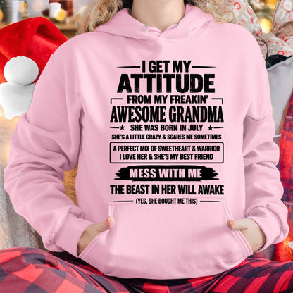 JULY - I GET MY ATTITUDE FROM MY FREAKIN’ AWESOME GRANDMA - GIFT FROM GRANDMA -NIKI07 (SKU2609-330-07)