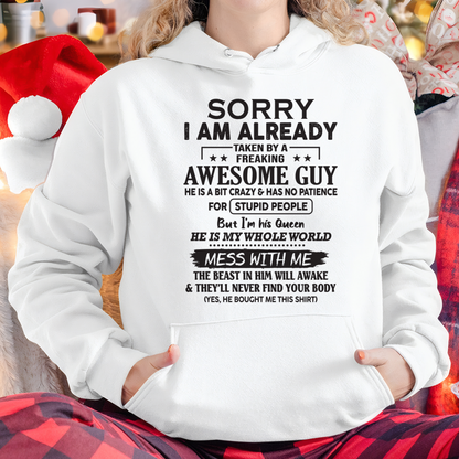 Sorry I Am Already Taken By A Freaking Awesome Guy – FROM HUSBAND TO WIFE – KATE00 (SKU26T-01108-00)