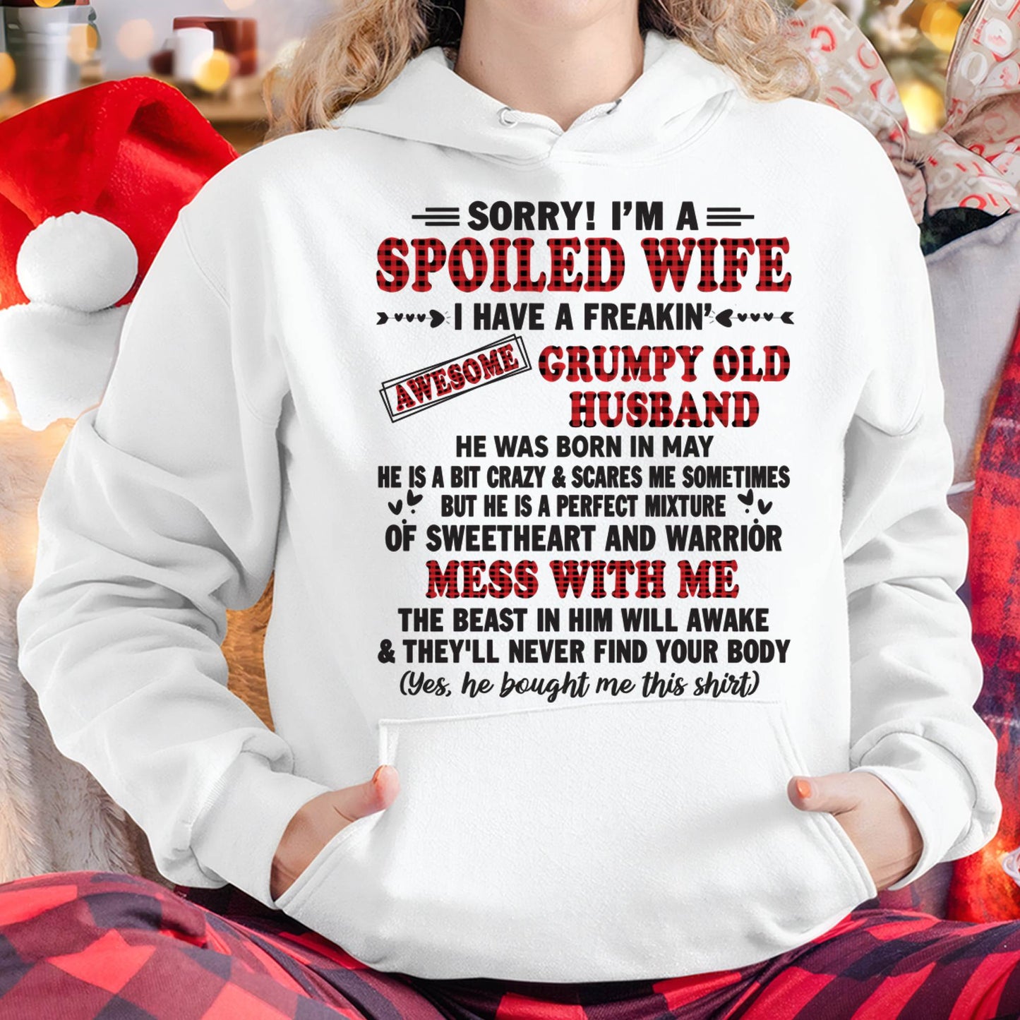 MAY - SPOILED WIFE OF AWESOME GRUMPY OLD HUSBAND - PERFECT GIFT  FROM HUSBAND - KATE05 (SKU12-111-05)