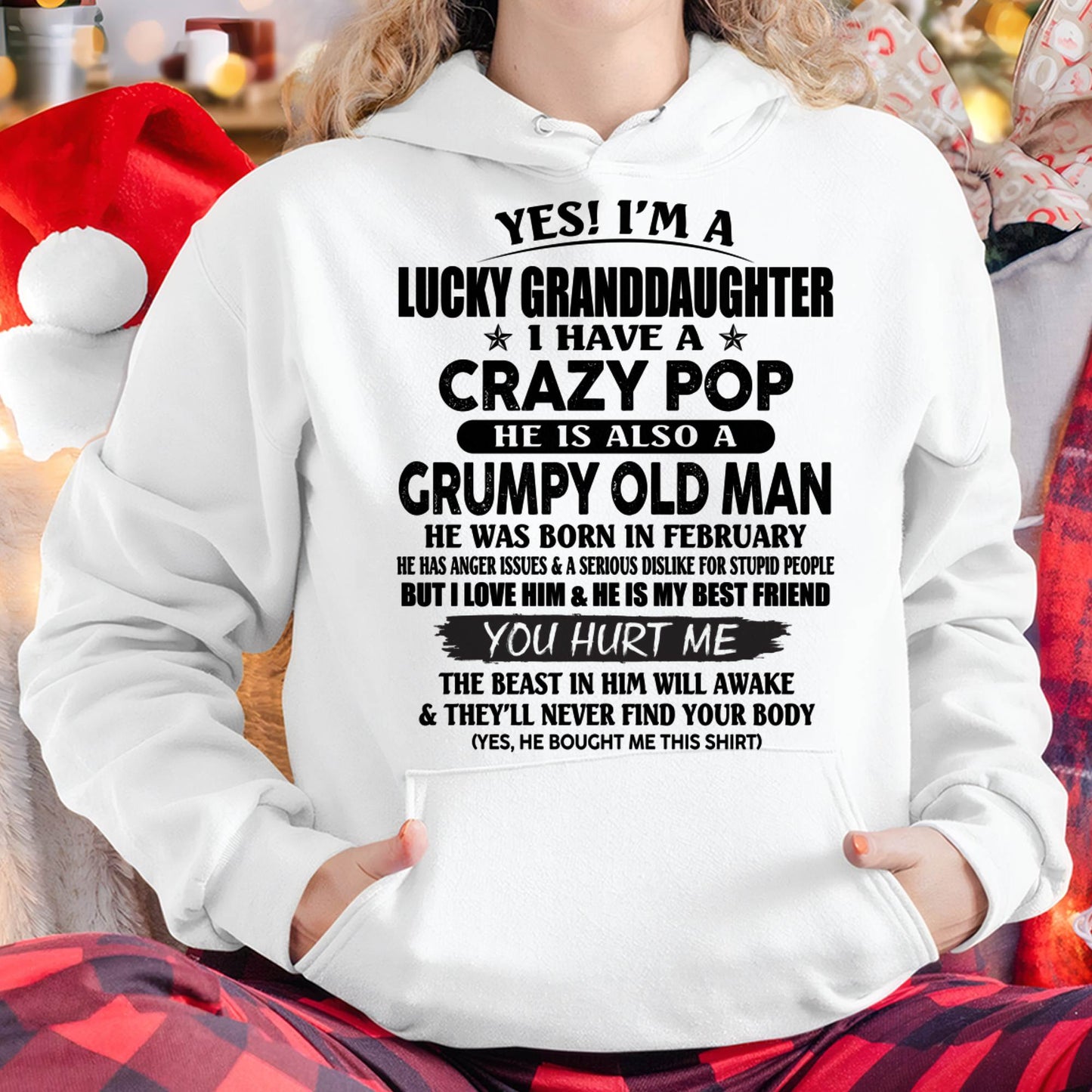 FEBRUARY - LUCKY GRANDDAUGHTER OF CRAZY POP - PERFECT GIFT FOR YOUR GRANDDAUGHTER FROM POP - KATE02 (SKU12-39-02)