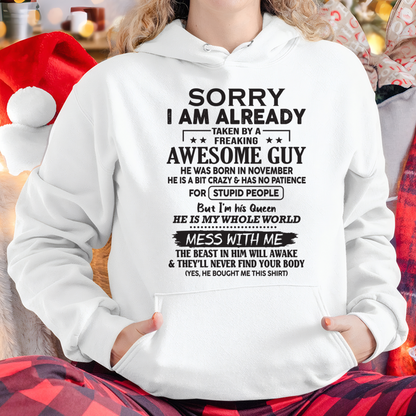 NOVEMBER – Sorry I Am Already Taken By A Freaking Awesome Guy – FROM HUSBAND TO WIFE – KATE11 (SKU26T-01108-11)