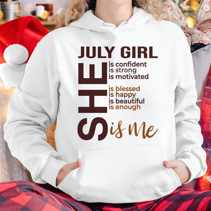 T-SHIRT - JULY GIRL - FOR WOMEN - SHE IS ME -NIKI07 (SKU2605-04-07)