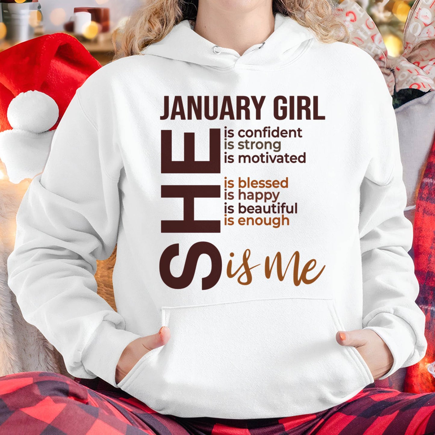 T-SHIRT - JANUARY GIRL - FOR WOMEN - SHE IS ME -NIKI01 (SKU2605-04-01)
