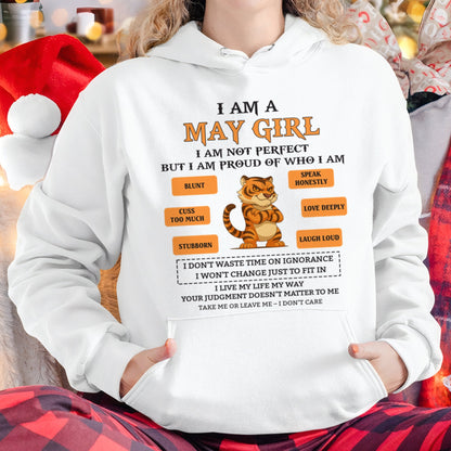 "I AM A MAY GIRL" - Birthday Gift For May Girls - FMA KATE05 (SKU26T-01-62-05)