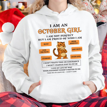 "I AM A OCTOBER GIRL" - Birthday Gift For October Girls - FMA KATE10 (SKU26T-01-62-10)