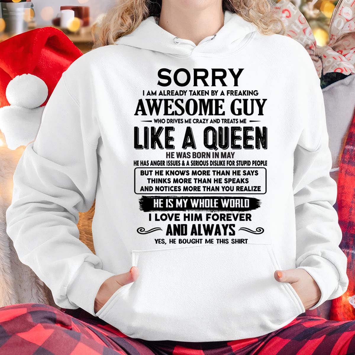 May - Sorry I am already taken by a freaking awesome guy - Gift for Wife From Husband - KATE05 (SKU-SRG-05)