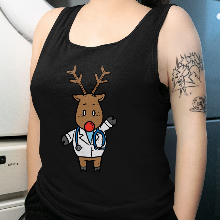 Best Doctor Shirt, Funny Doctor UnisexT-Shirt/Hoodie/Sweatshirt HLT00 - Reindeer Doctor Nurse Stethoscope Medical Christmas PJ T-Shirt
