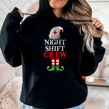 Funny Nurse Shirt, Nurse Unisex T-Shirt/Hoodie/Sweatshirt HLT00 - Elf Nursing Shirt Women, Christmas Nurse Night Shift Crew T-Shirt