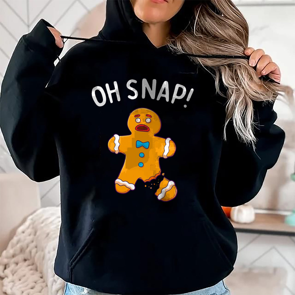 Gingerbread Man Oh Snap Christmas Funny Cookie Baking Gift Short Sleeve T-Shirt - Christmas Unisex T-Shirt/Hoodie/Sweatshirt - HNDS00 (Copy)
