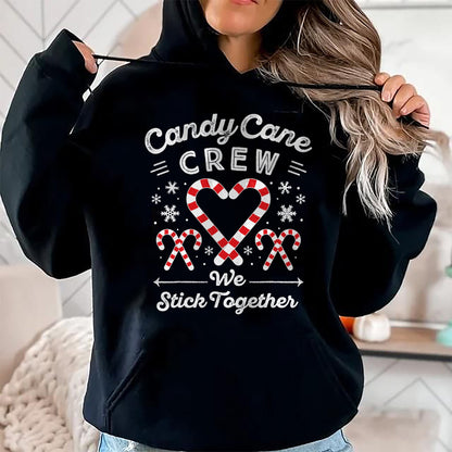 Christmas Candy Cane Heart Holiday Family Matching Pajama PJ T-Shirt - Christmas Unisex T-Shirt/Hoodie/Sweatshirt - HNDS00