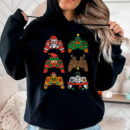 Christmas Gamer Controller Xmas Gaming T-Shirt - Christmas Unisex T-Shirt/Hoodie/Sweatshirt - HNDS00