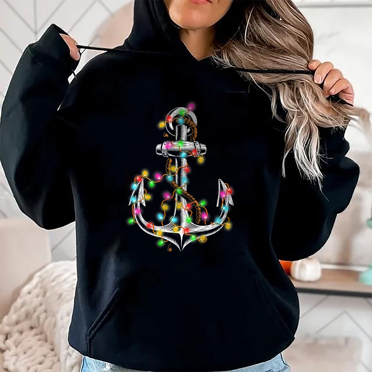 Christmas Lights Boating Sailing Cruise Boat Gifts T-Shirt - Christmas Unisex T-Shirt/Hoodie/Sweatshirt - HNDS00