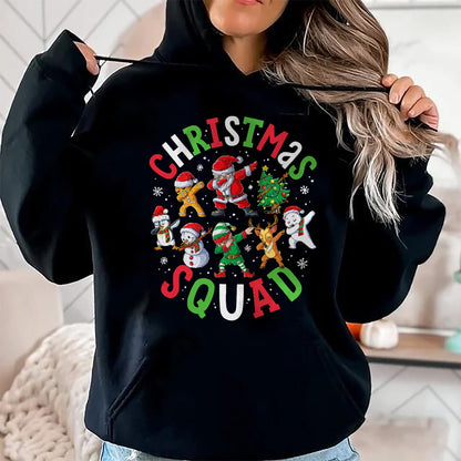 Christmas Squad Santa Dabbing Elf Family Matching Pajamas T-Shirt - Christmas Unisex T-Shirt/Hoodie/Sweatshirt - HNDS00