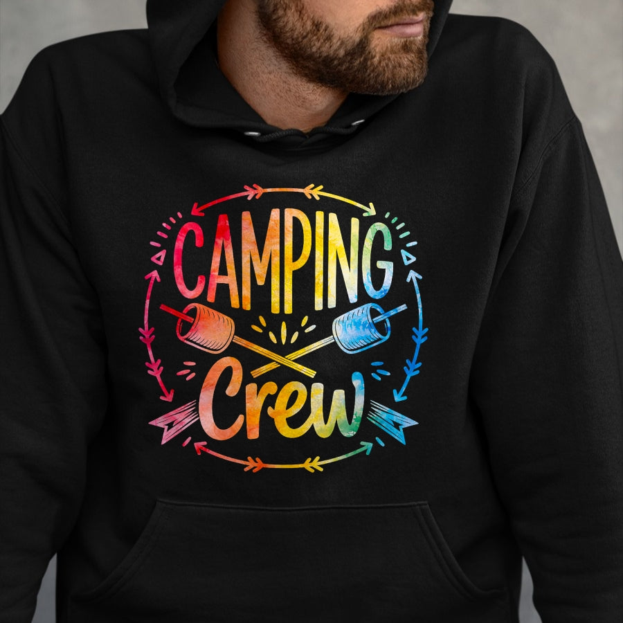 Funny Camping Shirt, Gift For Camping Lover Unisex T-Shirt/Hoodie/Sweatshirt HLT00 - Camping Crew Family Matching Camp Group Squad Team T-Shirt (1)