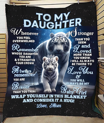 BLANKET FOR DAUGHTER – COMFORT & WARMTH GIFT FROM MOM Sherpa Fleece Quilt Blanket KATE00 (SKUB12-153)