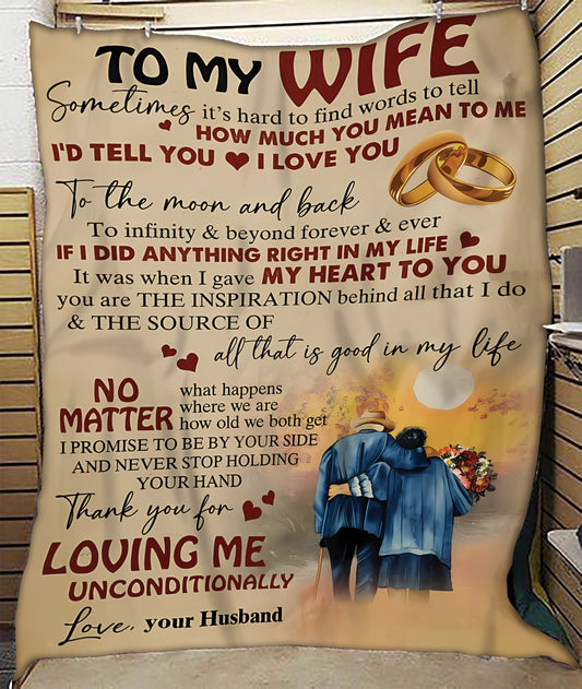 Special blanket for Wife From Husband blanket (SKU08-02)