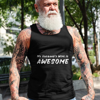 Best Wife Shirt, Wife and Husband Unisex T-Shirt/Hoodie/Sweatshirt HLT00 - Women's My Husband's Wife Is Awesome Funny T-Shirt