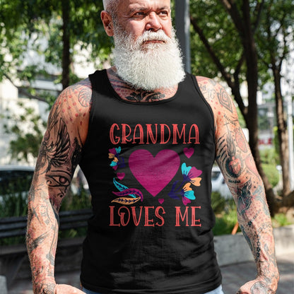 Best Grandma Shirt, Proud Grandma Unisex T-Shirt/Hoodie/Sweatshirt HLT00 - Grandma Loves Me Valentine's Day Gifts to Granddaughter Nana T-Shirt
