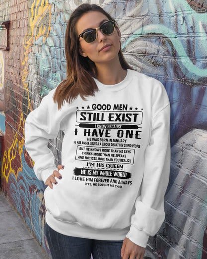 January - Good men Still Exist - gift for your girlfriend, wife from Husband - KATE01 (SKU-GM-01)