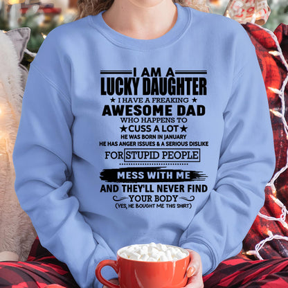 January - I'm Lucky Daughter - Gift for Daughter from Dad - KATE01 (SKU-T1406DD-01)