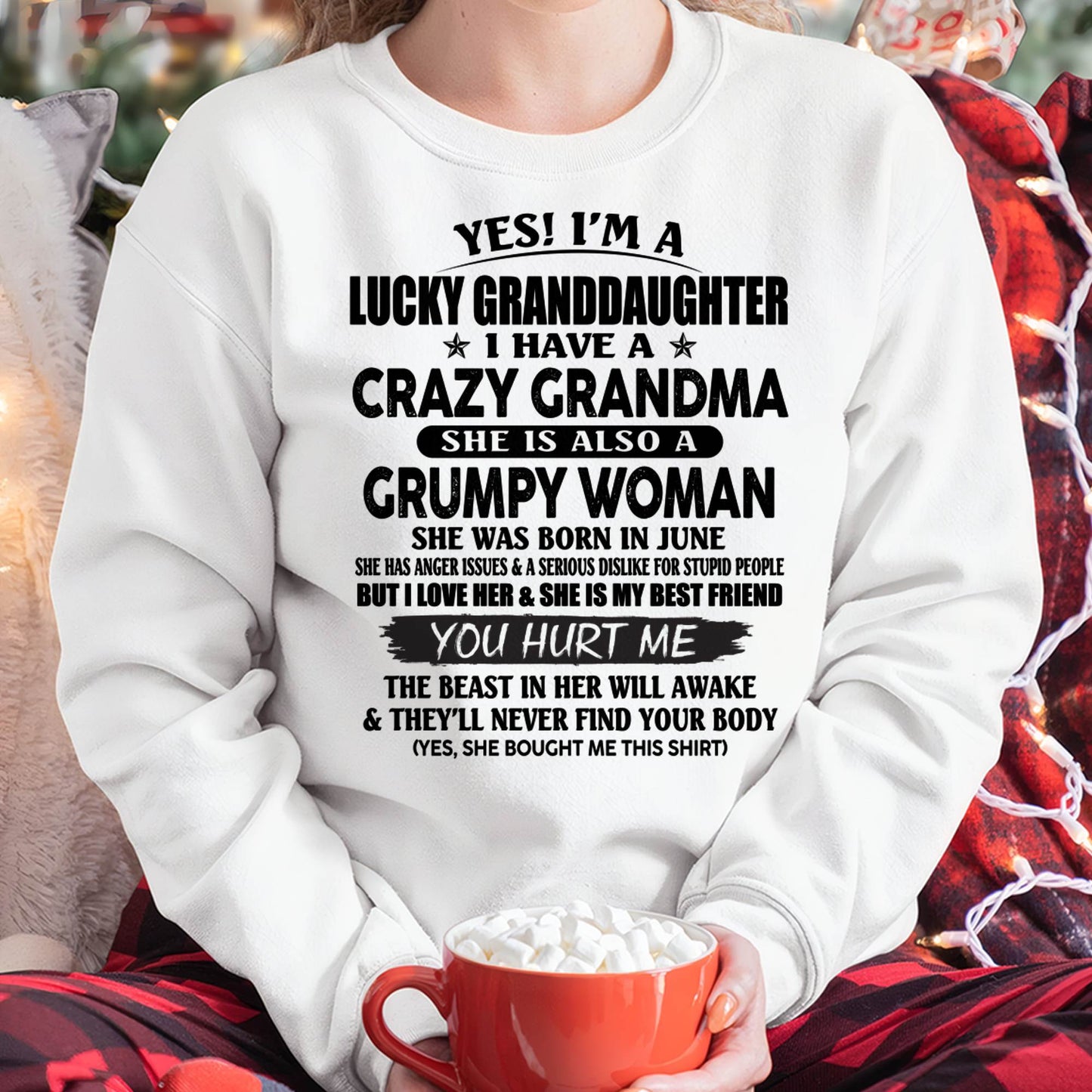 JUNE - LUCKY GRANDDAUGHTER OF CRAZY GRANDMA - PERFECT GIFT FROM GRANDMA - KATE06 (SKU12-146-06)