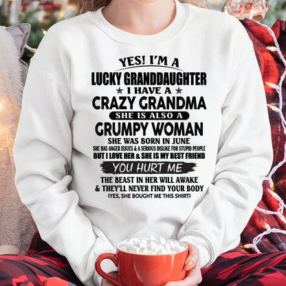 JUNE - LUCKY GRANDDAUGHTER OF CRAZY GRANDMA - PERFECT GIFT FROM GRANDMA - KATE06 (SKU12-146-06)