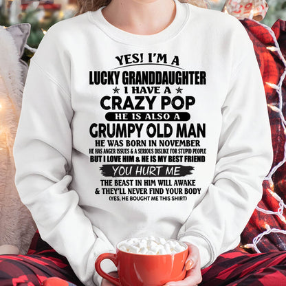 NOVEMBER - LUCKY GRANDDAUGHTER OF CRAZY POP - PERFECT GIFT FOR YOUR GRANDDAUGHTER FROM POP - KATE11 (SKU12-39-11)