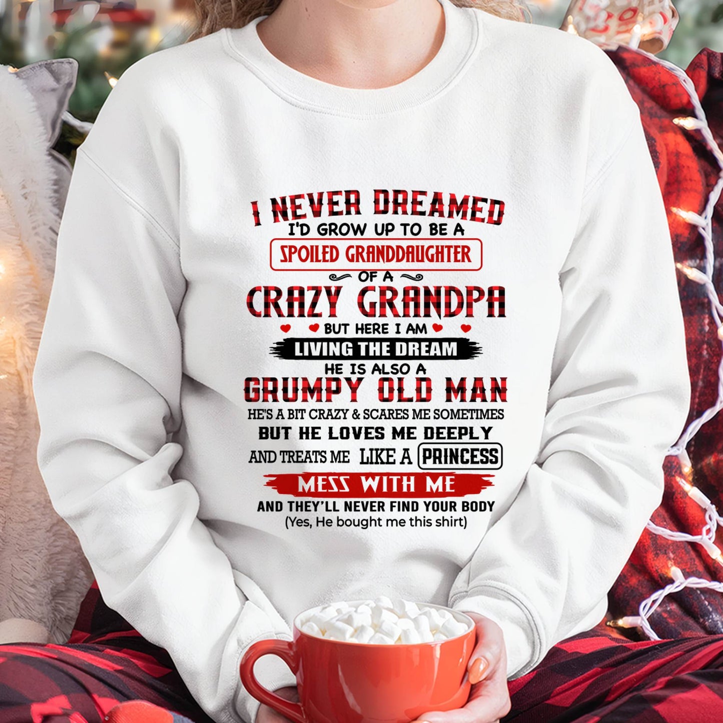 SPOILED GRANDDAUGHTER OF A CRAZY GRANDPA  - GIFT FROM GRANDPA -NIKI00 - (SKU2608-208-00)