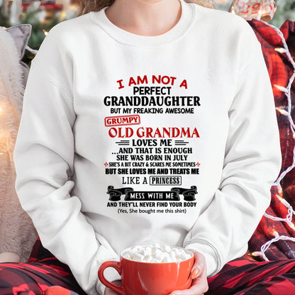 JULY - I AM NOT A PERFECT GRANDDAUGHTER  - GIFT FROM GRANDMA -NIKI07 - (SKU2606-381-07)