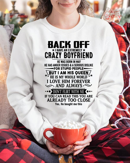 May - Back Off I Have An Extremely Crazy Boyfriend - Gift For Wife From Husband - KATE05 (SKUT-BACKOFF-05)