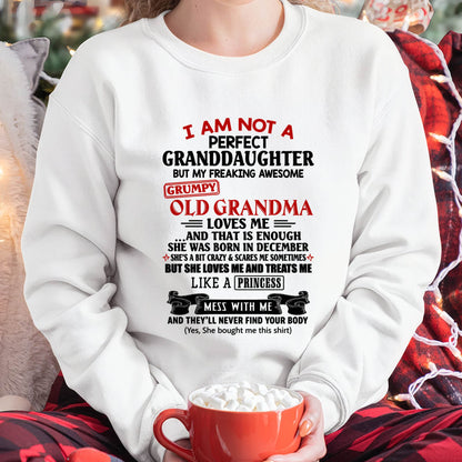 DECEMBER - I AM NOT A PERFECT GRANDDAUGHTER  - GIFT FROM GRANDMA -NIKI12 - (SKU2606-381-12)